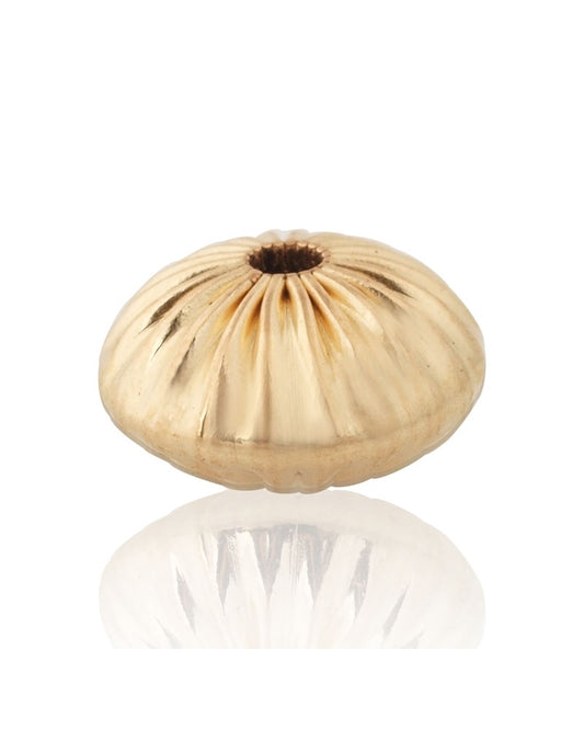 חרוז גולדפילד רונדל מחורץ 12 מ"מ