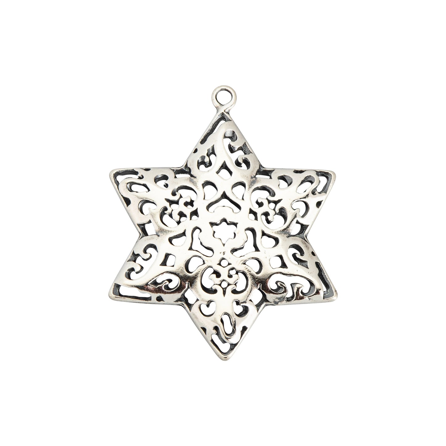 חלקי כסף 925 מגן דוד גדול מהודר