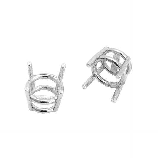 שאטון סלסלה כסף לאבן עגולה 6 מ"מ 