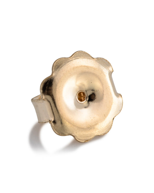 פרפר זהב 14K צהוב פרח גדול (לפוסט 0.95 מ"מ)