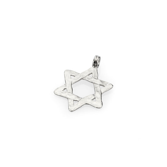 תליון כסף 925 מגן דוד מרוקע