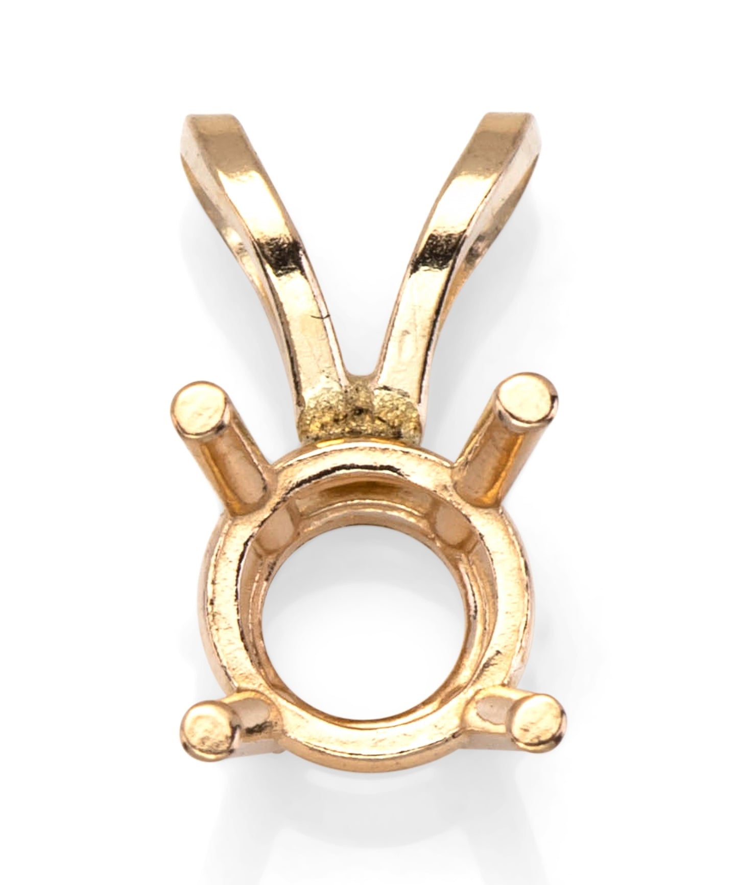 תליון סלסלה 14K צהוב לאבן 4.8 מ"מ (40 נק')