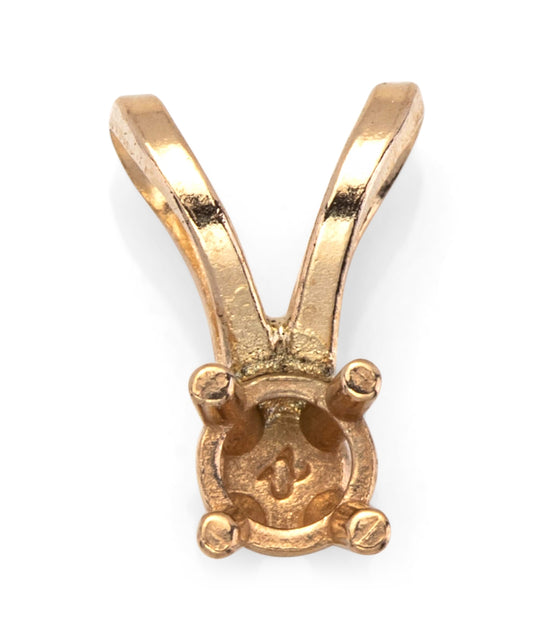 תליון סלסלה זהב 14K צהוב לאבן 2.25 מ"מ (5 נק')