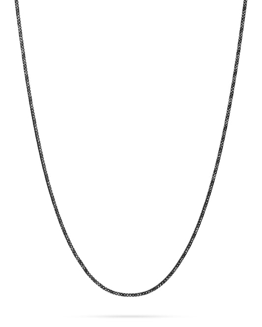 שרשרת כסף 925 נחש מושחרת חיתוך יהלום 1.5 מ"מ