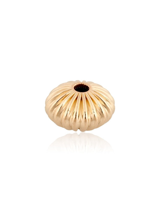 חרוז גולדפילד רונדל 10 מ"מ מחורץ