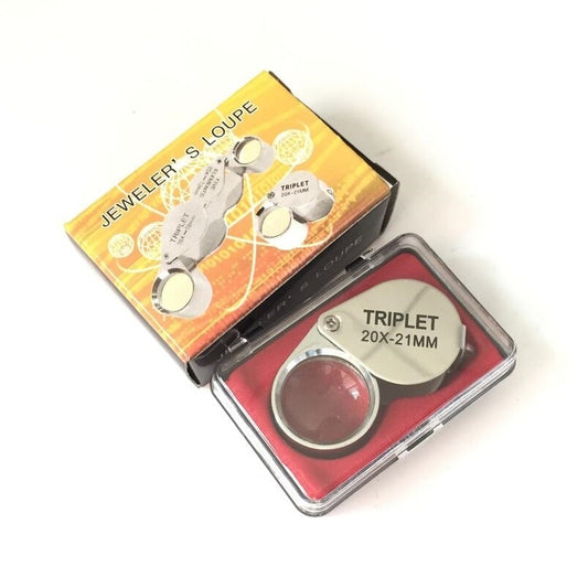 זכוכית מגדלת  20X עגול 