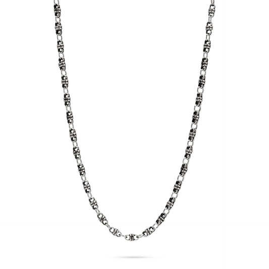 שרשרת כסף חוליות מושחר 50 ס"מ