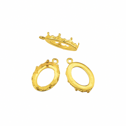 בית אבן פליז מצופה זהב  8/10 מ"מ סרט 1231H +לולאה