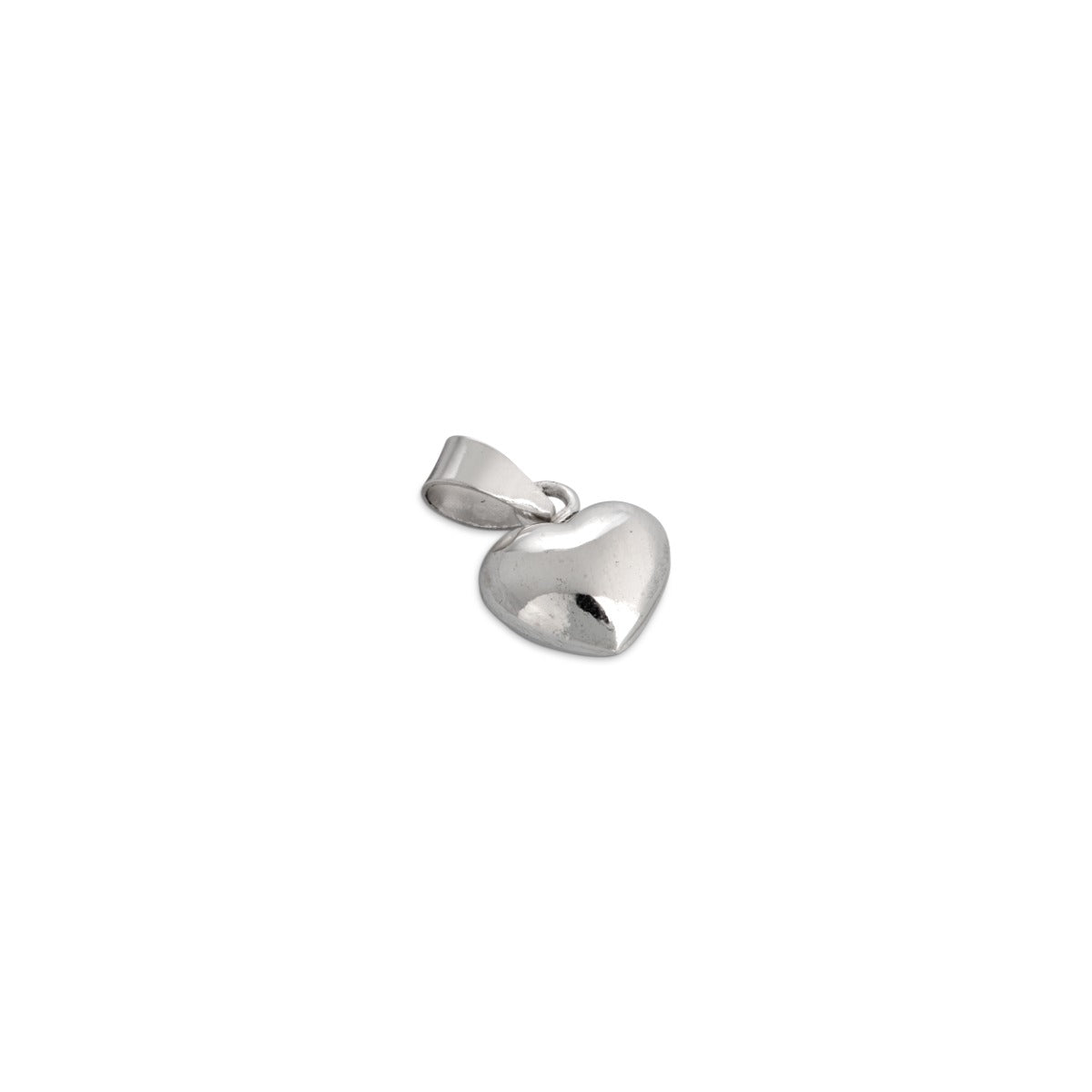תליון כסף לב נפוח 10 מ"מ