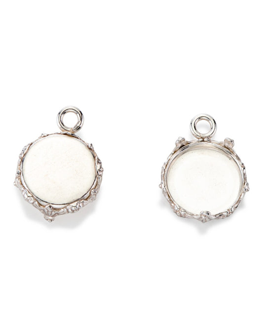 בית אבן כסף עגול 10מ"מ שוליים + מסגרת מסרט 1231H+ לולאות